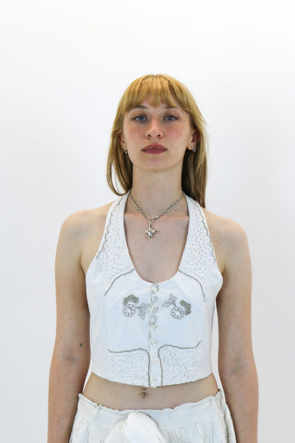 Antique Linen Neck-strap Corset