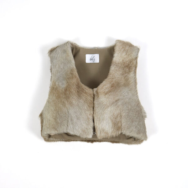 Goat Skin Cropped Waistcoat - Image 4