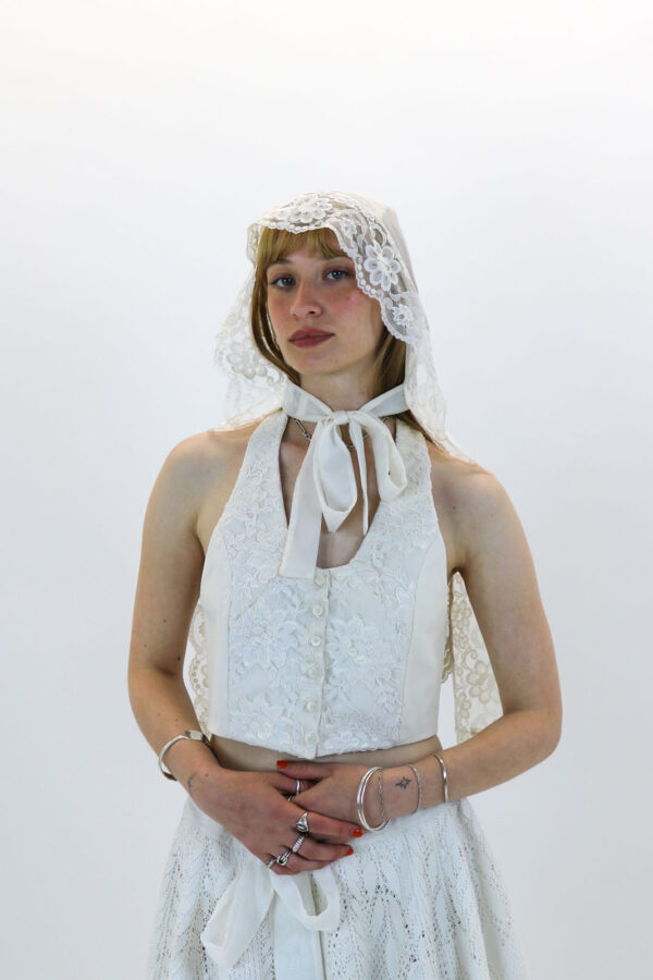 Lace Front Neck-strap Corset