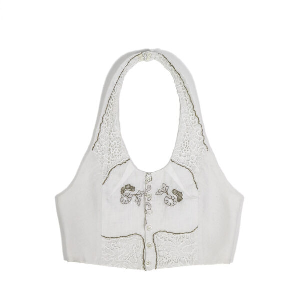 Antique Linen Neck-strap Corset - Image 3