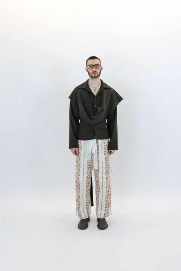 Wool Coat With Scarf