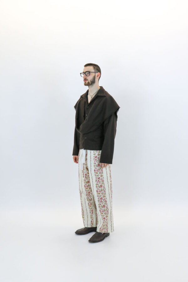 Wool Coat With Scarf - Image 4