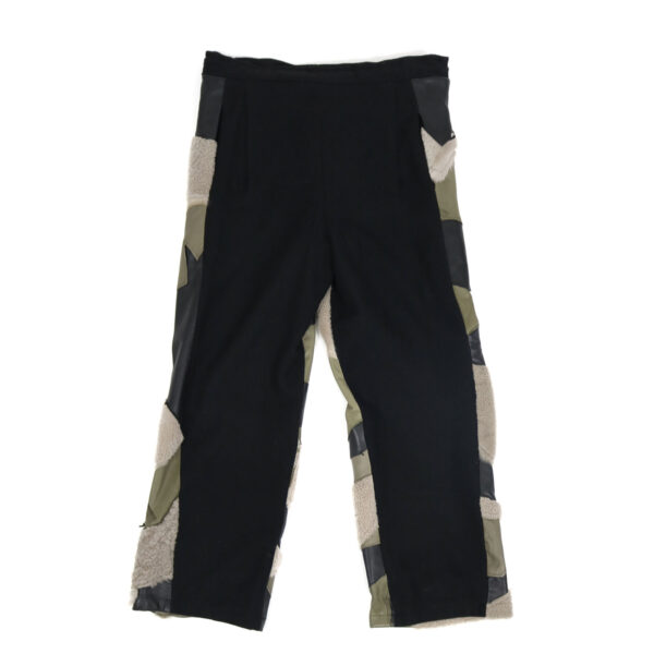 Patchwork Leather Drawstring Trouser - Image 3