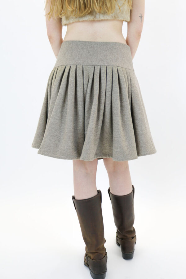 Gathered Yoke Skirt Grey - Image 8