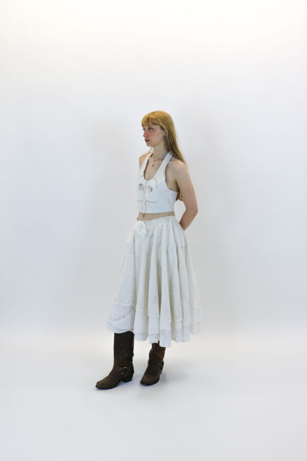 Layered Drawstring Skirt