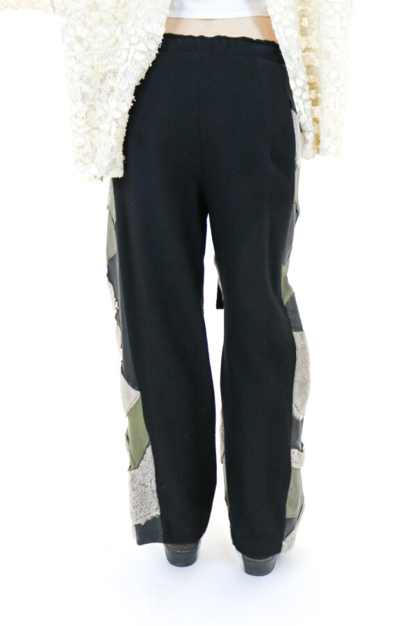 Patchwork Leather Drawstring Trouser - Image 2