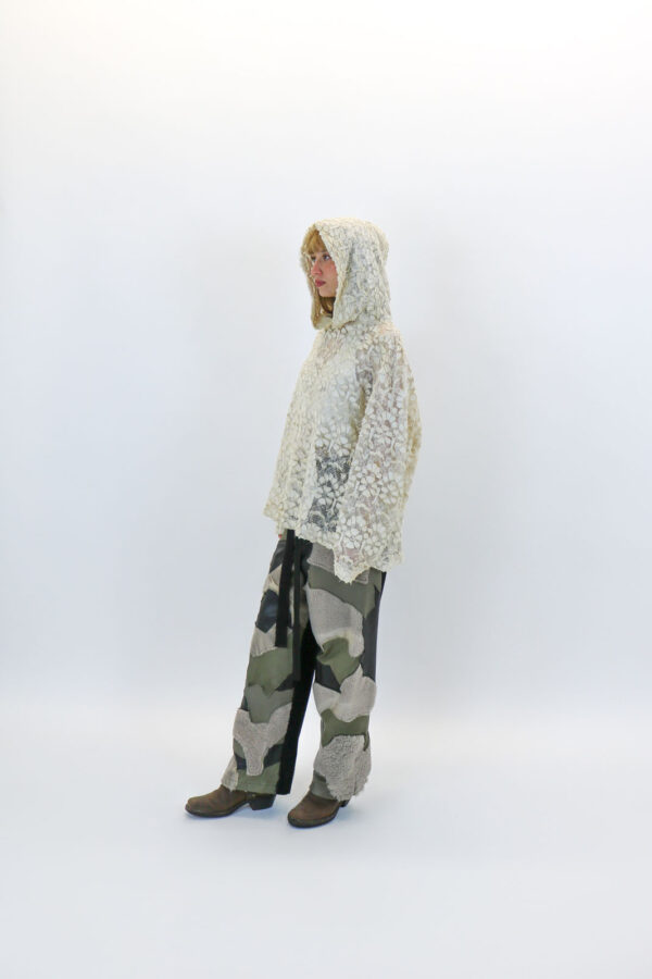 Patchwork Leather Drawstring Trouser - Image 10