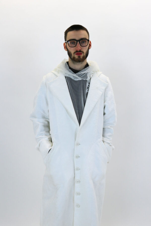 Gathered-back Linen Coat