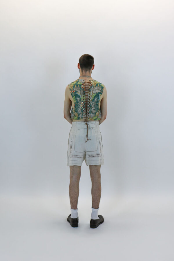 Tailored Antique Linen Shorts - Image 5