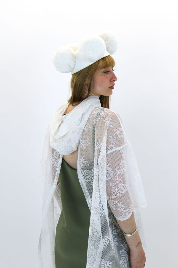 Lace Open-back Short Sleeve Hoodie - Image 4