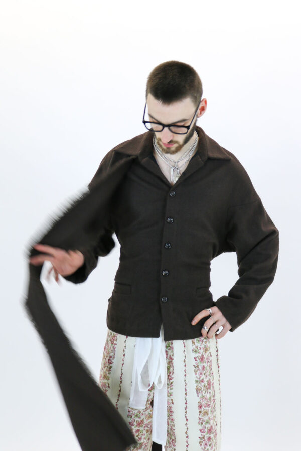 Wool Coat With Scarf - Image 6