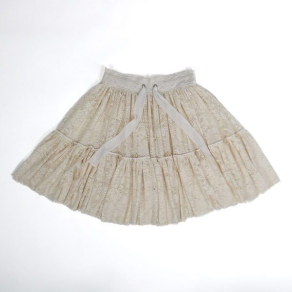 Gathered 2-tier Lace Skirt - Image 3