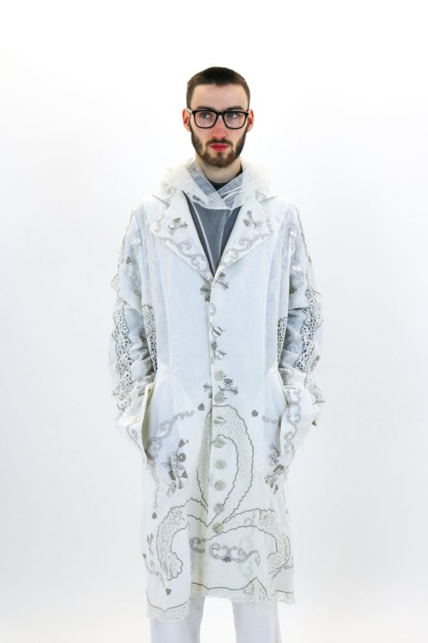 Gathered-back Linen Coat - Image 5