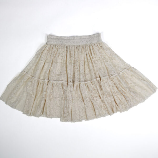 Gathered 2-tier Lace Skirt - Image 4