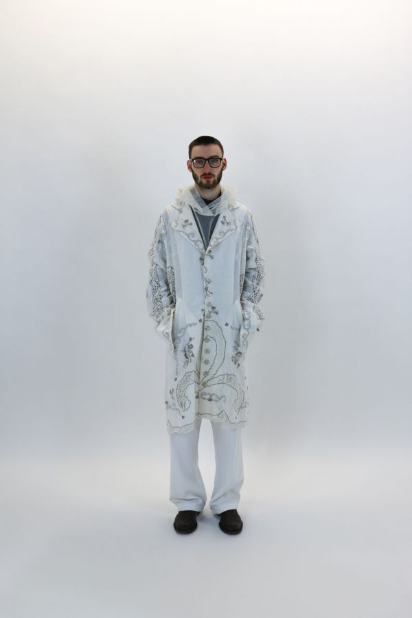 Gathered-back Linen Coat