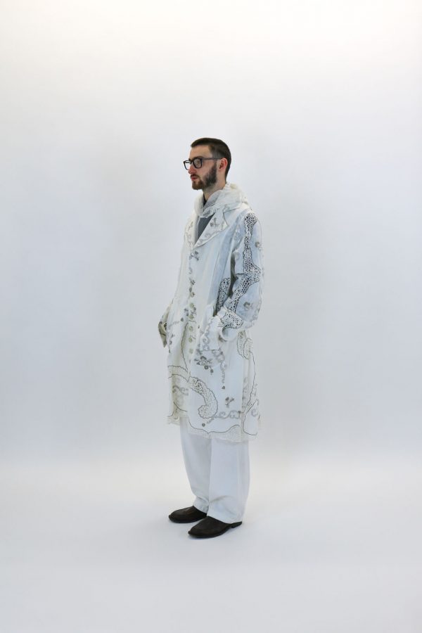 Gathered-back Linen Coat - Image 3