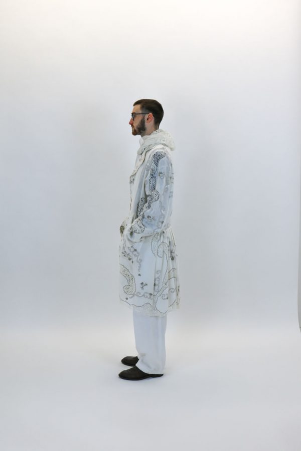 Gathered-back Linen Coat - Image 2