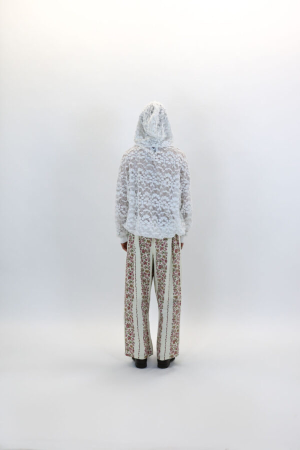 Lace Hoodie With Wool Appliqué - Image 3